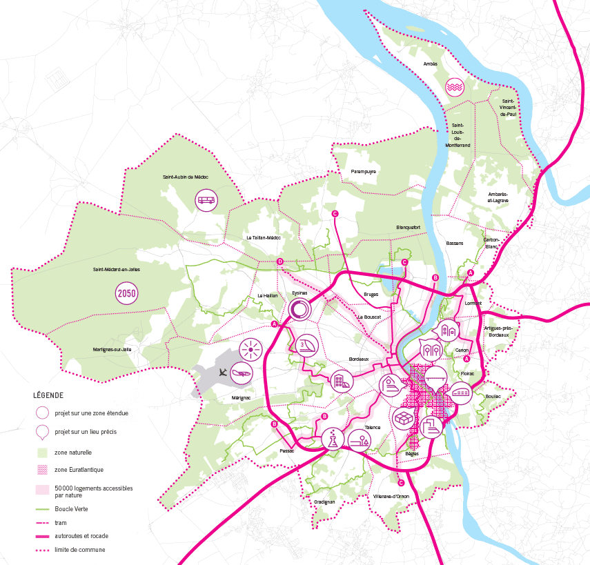 Bordeaux Métropole Carte des Grands Projets 2019 Bordeaux Métropole Carte des Grands Projets 2019